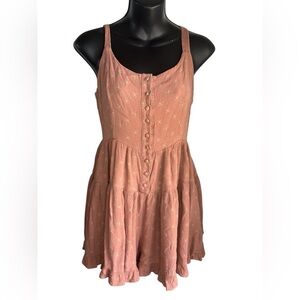 The Impeccable Pig Mauve Smocked romper shorts sz small